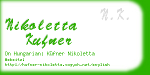 nikoletta kufner business card